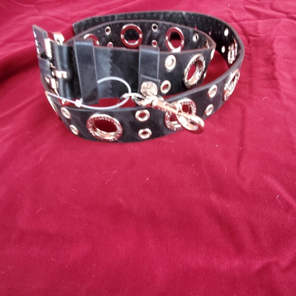 DNKY belt black with silver size M - Picture 2 of 6